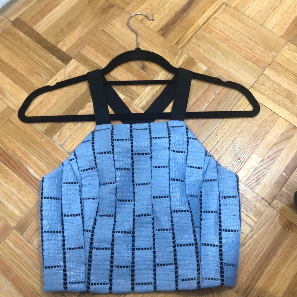 Tibi crop top with cut out back